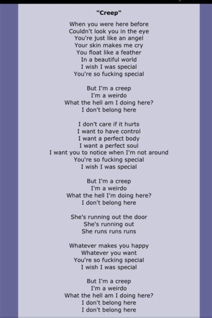 Radiohead lyrics