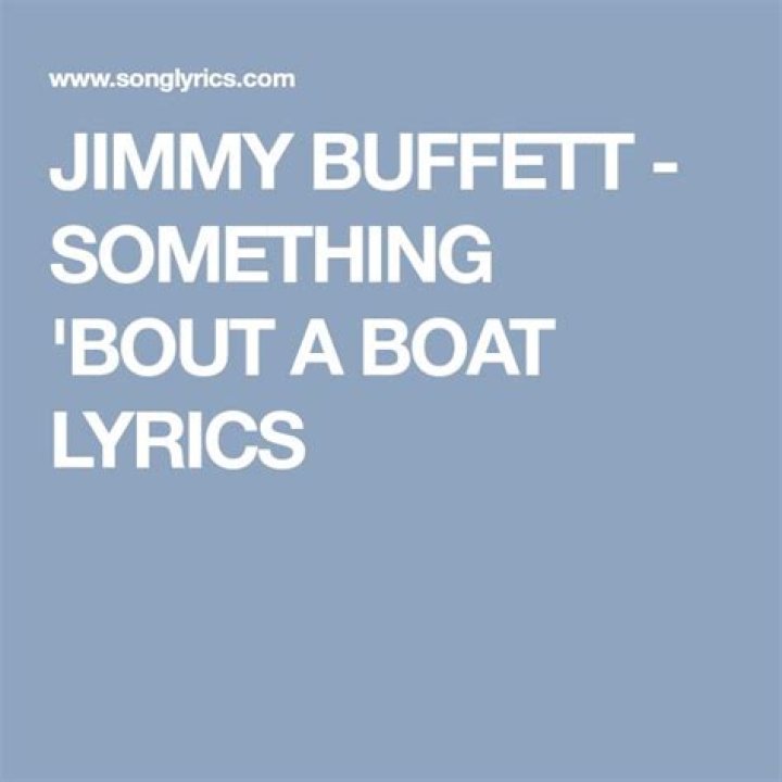 Something bout a boat lyrics