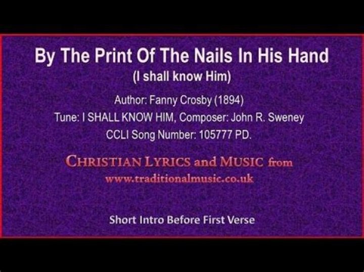 The nails in his hand lyrics